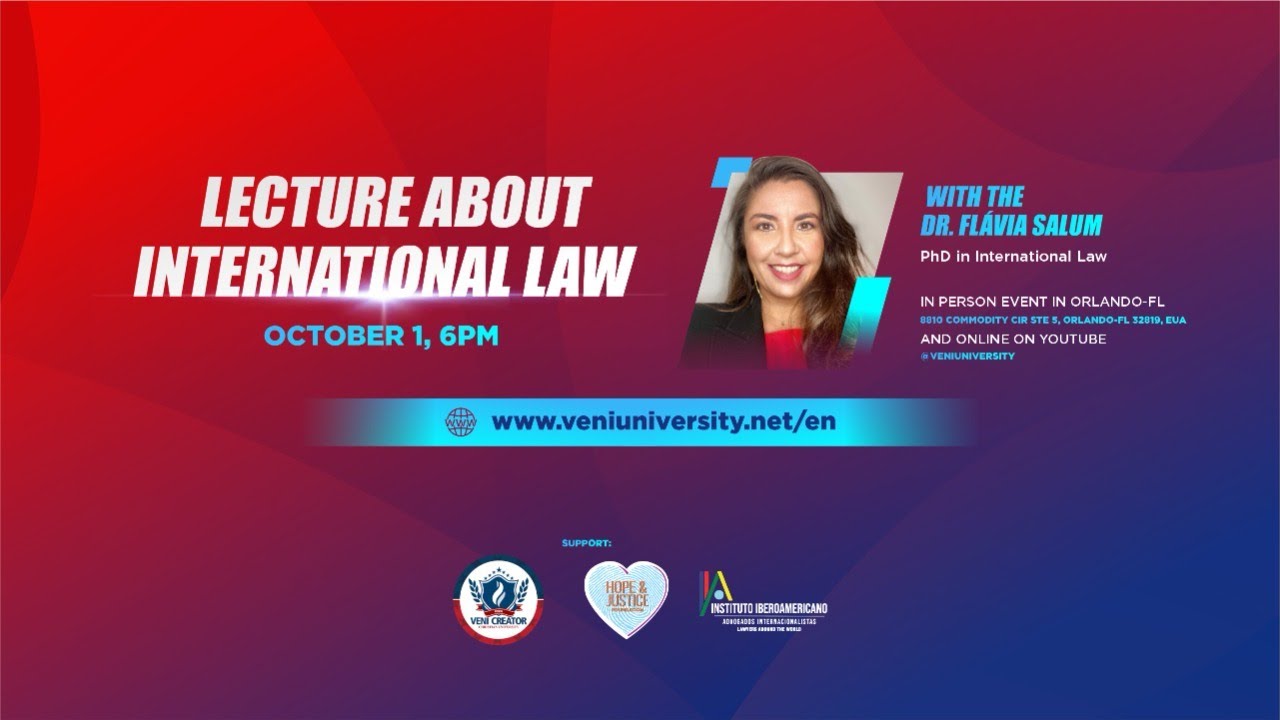 October 1nd, 6pm - Lecture on the theme "International Law"