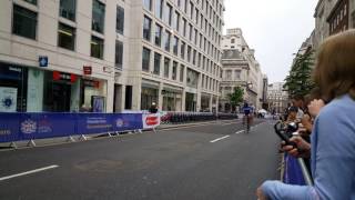 Penny-farthing racing at the London Nocturne 2016