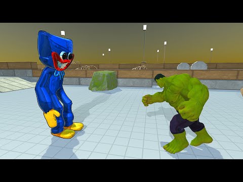 HUGGY WUGGY VS HULK DEATH RUN - Animal Revolt Battle Simulator