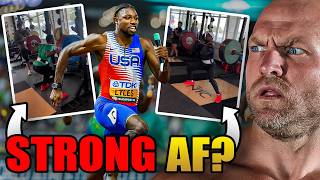 The World's Fastest Man Is STUPID Strong (Noah Lyles Lifting Critique)
