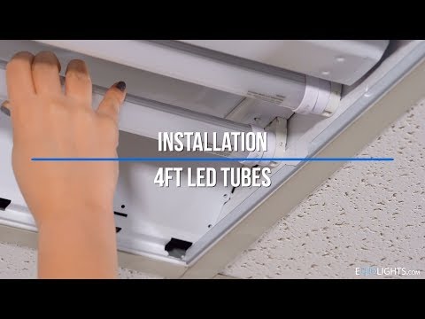 How to Install 4-foot LED Tubes in Fluorescent Fixtures