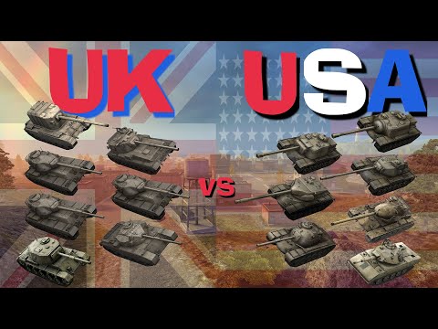 WOT Blitz UK vs USA || Tier 10 Face Off