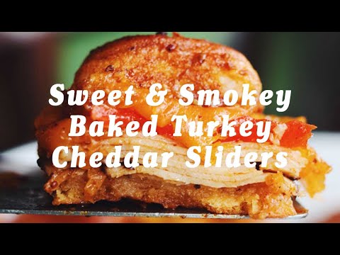 Sweet & Spicy Smoked Turkey Cheddar Sliders