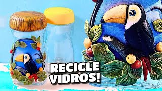 RECICLE VIDROS CRIANDO LINDOS POTES DECORATIVOS!