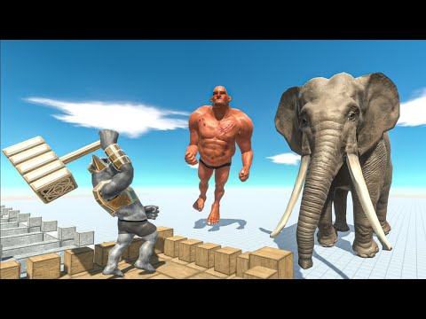 MIGHTY GHOR HAMMER Vs GIANT UNITS. Defense Tower - Animal Revolt Battle Simulator