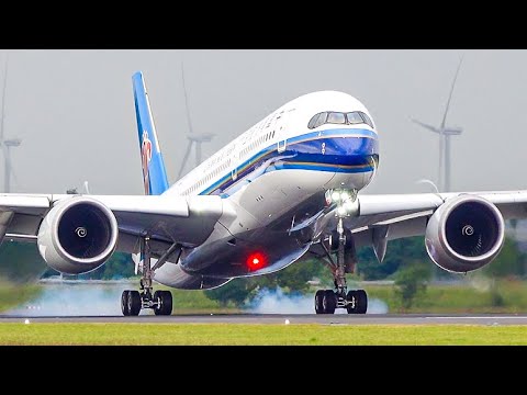 32 BIG PLANE TAKEOFFS & LANDINGS | Amsterdam Schiphol Airport Plane Spotting [AMS/EHAM]