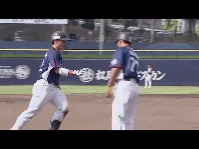 【ファーム】ライオンズ・駒月 左中間スタンドに運んだ3号ホームラン!! 2018/9/18 F-L(ファーム)