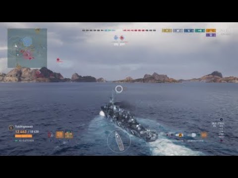 World of Warships: Legends - Fletcher 166k damage Double Strike & High caliber