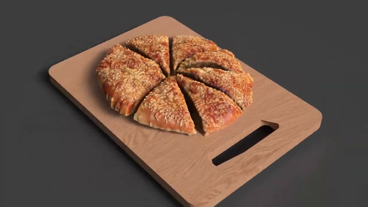 Da Bing Chinese Sesame Flatbread 3D Model