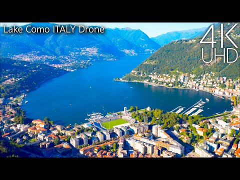 Lake Como Italy in 4K UHD Drone | Lake Como and City of Como Italy in 4K Drone