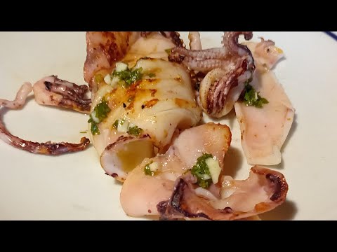Grilled calamari 4K (video recipe no. 1264)