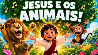 JESUS E OS ANIMAIS ESTÃO CELEBRANDO! Louvores Gospel Infantis Crianças