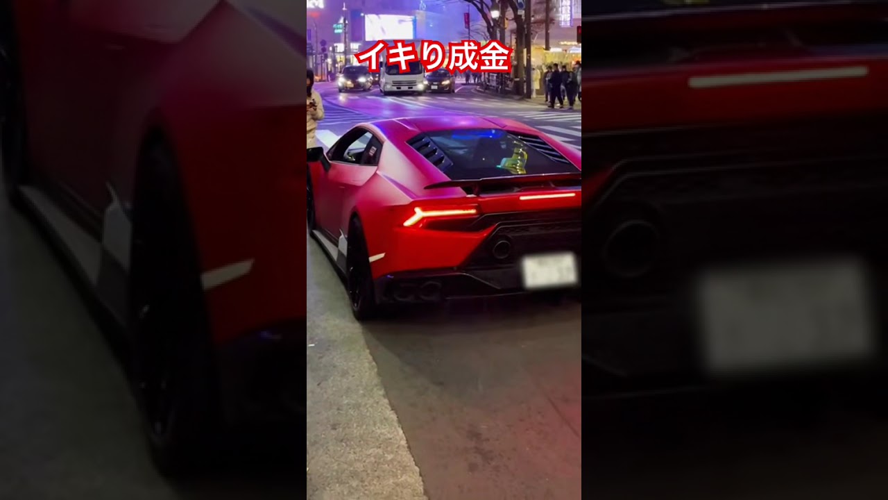 街中でイキってしまうランボルギーニ😨  また出た〜