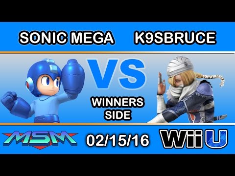 MSM 37 - PC | Sonic Mega (Mega Man) Vs. K9sBruce (Sheik) Winners Side - Smash Wii U