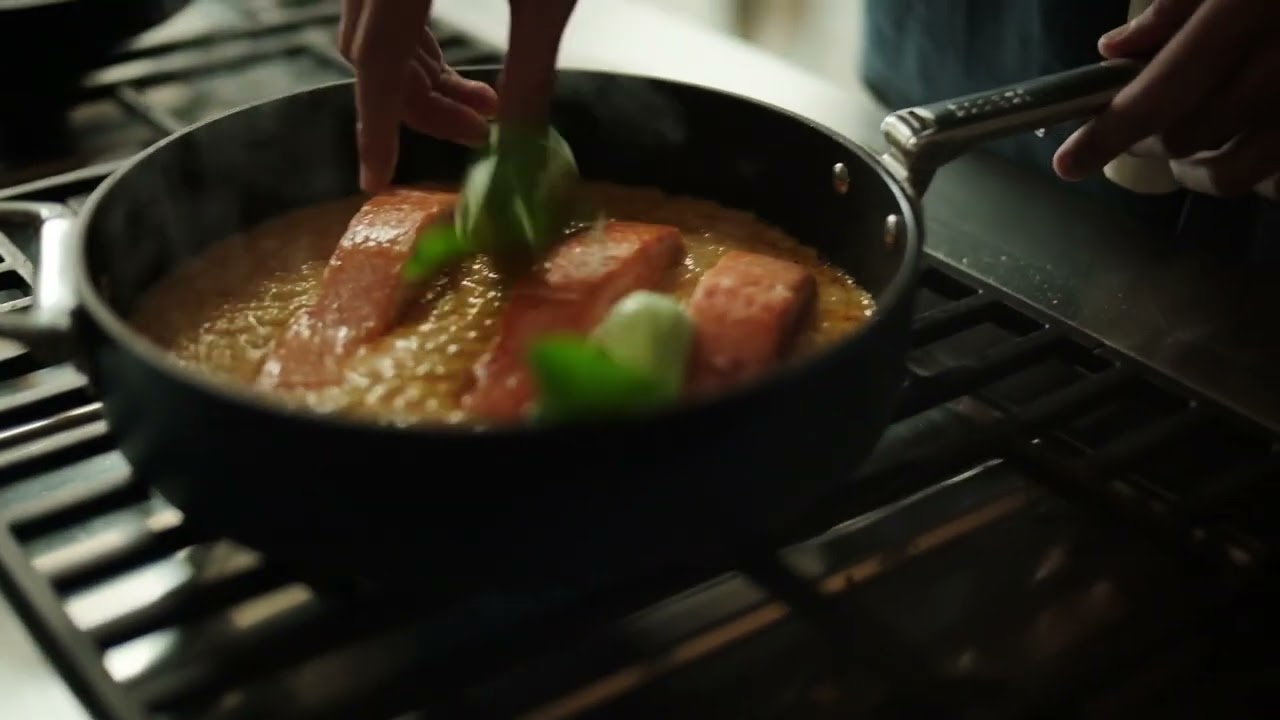 Joseph Joseph Space Ceramic Nonstick Sauté Pan with Folding Handle & Lid, 3.8-qt.