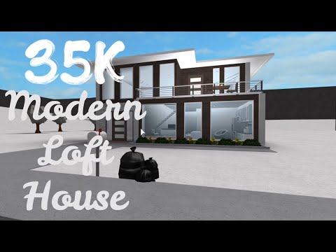 35K Modern House With A Loft Building Tutorial (Roblox Bloxburg) | Its SugarCoffee Video