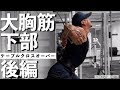 『大胸筋下部後編！上肢を戻すと効果半減！！』CHICKEN HEART TV vol.73 実技篇