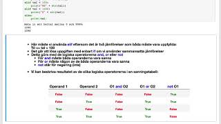 Villkor och Upprepning i Python