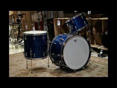 Slingerland 13/16/22" Gene Krupa Deluxe Outfit Drum Set - 1960s Sparkling Blue Pearl image 14