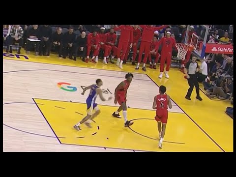 Scottie Barnes with the steal, stare down and Dunk - Raptors vs Warriors | 1/27/2023