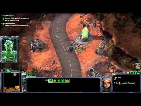 Getting Owned by StarCraft 2 WoL Liberation Day Brutal Mission 1