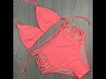 2017 Women Swimsuit Orange Bikini Set