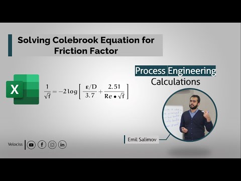 Solving the Colebrook Equation for Friction Factor using Excel