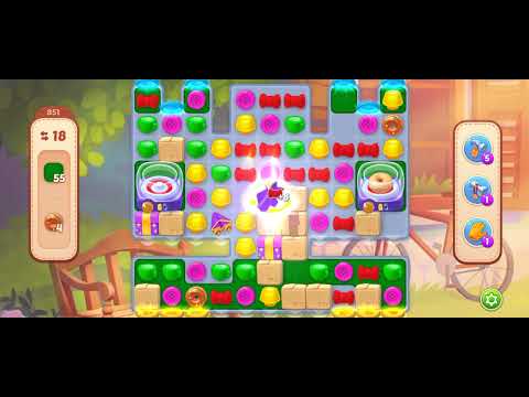 HomeScapes Level 851 Walkthrough || Grass Donut Collectable || 13 Moves Left