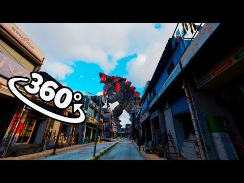 Mechagodzilla. First meeting with King Kong. 360 Video