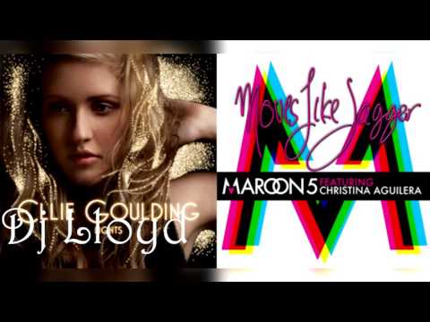 Moves like Lights| Maroon 5 ft. Christina Aguilera vs Ellie Goulding.(MIXED MASHUP)