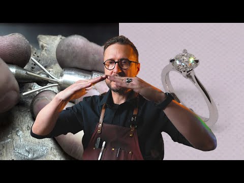 4 Prong Platinum Diamond Engagement Ring | Jewellery Making Tutorial | GWS