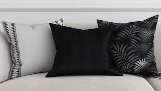 Декоративная подушка «939392» серый/черный, черный — видео о товаре