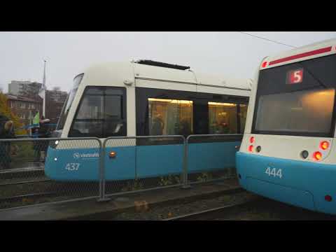 Sweden, Gothenburg, tram 5 ride from Vårväderstorget to Korsvägen
