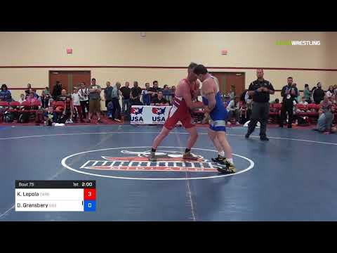 2018 Marine Corps US Open/Masters C Greco Roman 78 RR Rnd 2 - Kevin Lepola (Card) Vs. Dennis Grans
