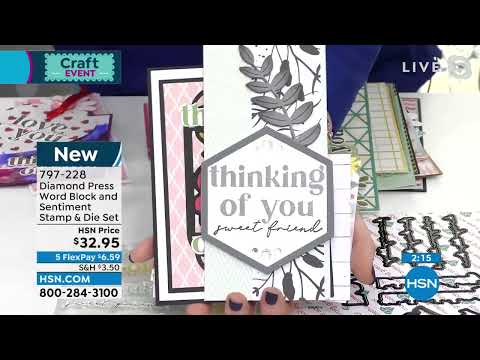 Diamond Press Word Block and Sentiment Stamp and Die Set