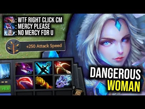 DANGEROUS WOMAN..!! Right Click Build Crystal Maiden Max Attack Speed 7.21d | Dota 2