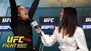 Amanda Ribas shows what her celebration would be after beating Rose Namajunas | ESPN MMA