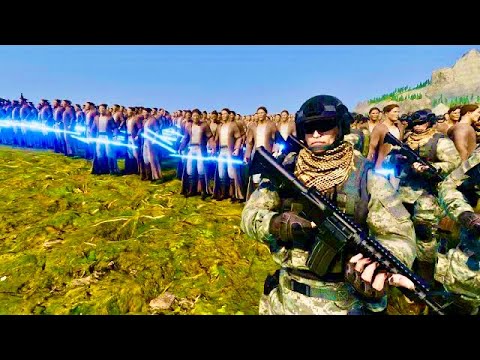 CAN 7,500 SPECIAL FORCES PROTECT 10,000 LASER KNIGHTS vs 3,000,000 ORCS? | UEBS 2