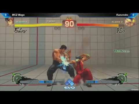 [EVO 2013 SSFIV AE Top 32] MCZ Mago (Fei Long) vs Kazunoko (Yun)