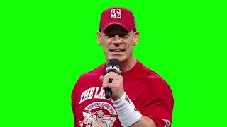 John Cena "could I fail? yes, I could, will I back down, will I give up? HELL NO" green screen