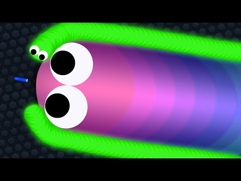 Slither.io Tiny Troll Snake vs Giant Noob Snakes - Epic Slitherio Gameplay