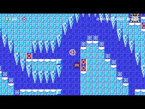 Icicle Caverns (hold ↓) (Super Mario Maker 2)