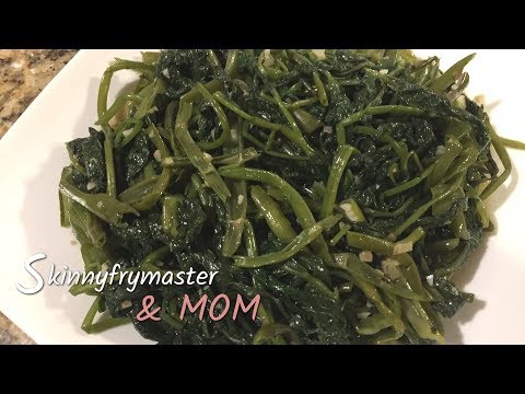 Water spinach sautéed with garlic | Rau Muong Xao Toi | Episode 9
