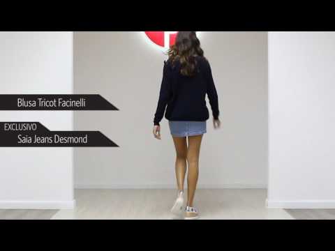 Blusa Tricot Feminina Facinelli - 6700045010/ Saia Jeans Feminina Desmond - 6710004964