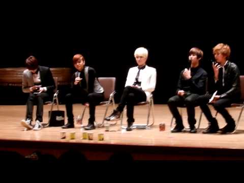 20121028 | Fanmeeting Led Apple Incheon | Photo time + Kyumin's girlfriend (and Kyumin's english)