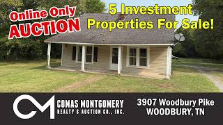 5 Investment Homes in Middle Tennessee! Online Bidding ends Nov. 11th, 2025