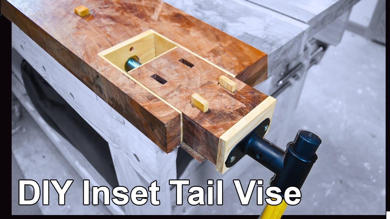 DIY Inset Tail Vise / Wagon Wheel Vise - from a Harbor Freight face vise