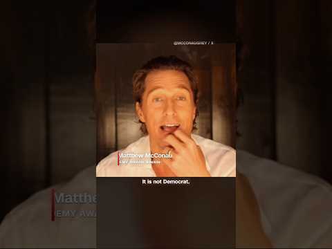 Matthew McConaughey calls for independents to vote