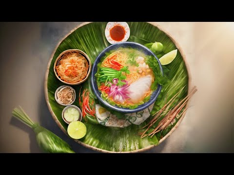 Discovering the Delights of Num Banhchok: A Culinary Journey at the Cambodian Market