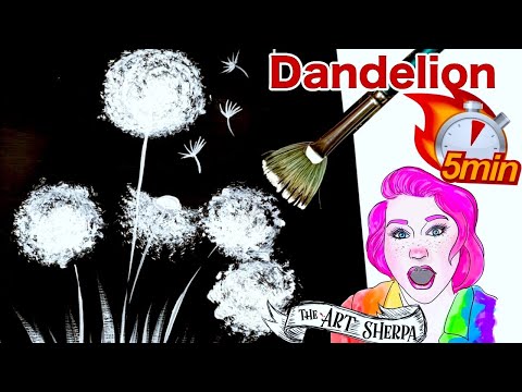 ☆ How to paint a dandelion Learn EVERYTHING in 5 minutes ☆ #3 | TheArtSherpa